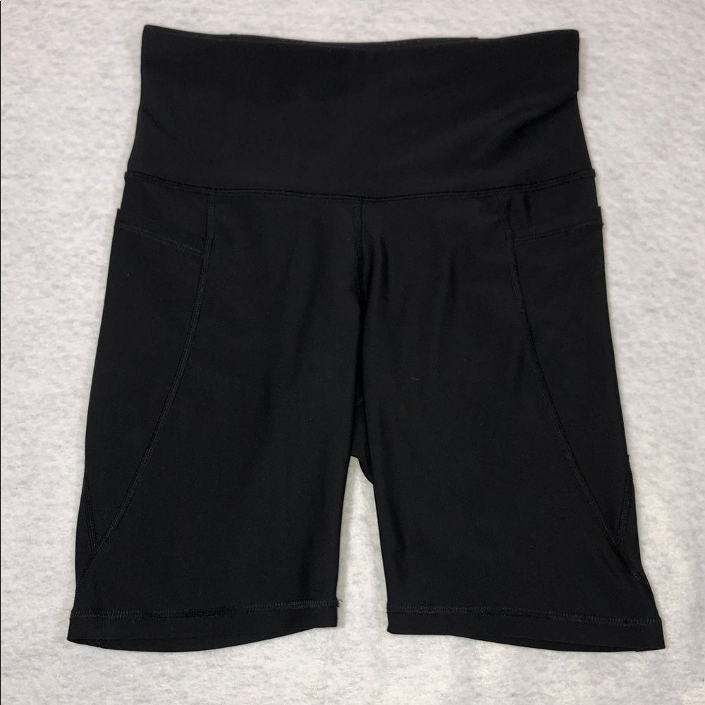 Old Navy Women's Black High Rise Bike Shorts Sz S (A1)